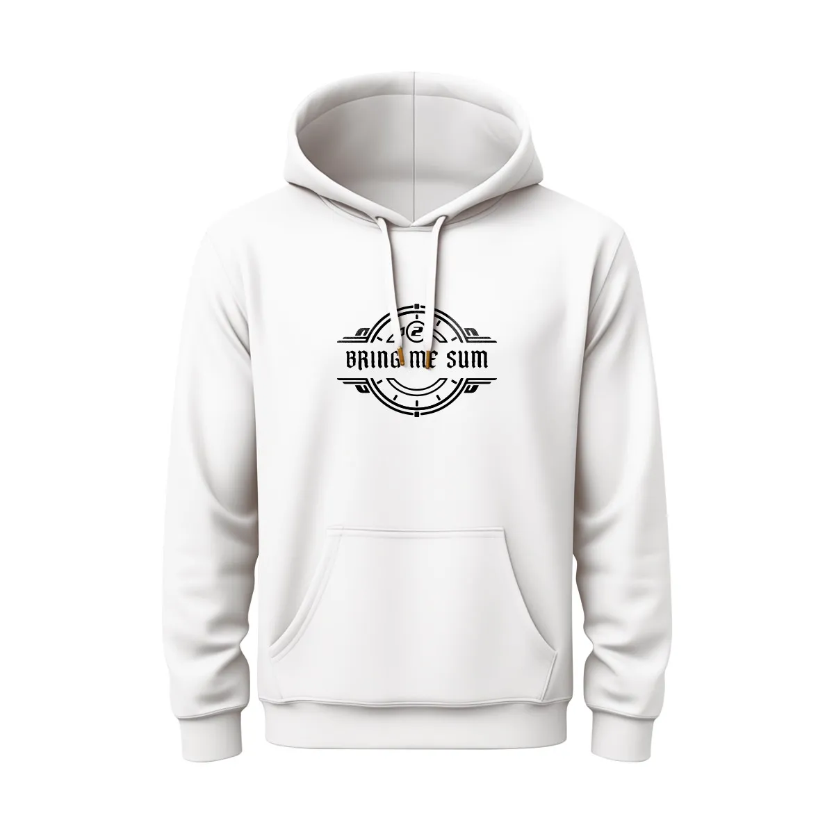 unisex white front hoodie