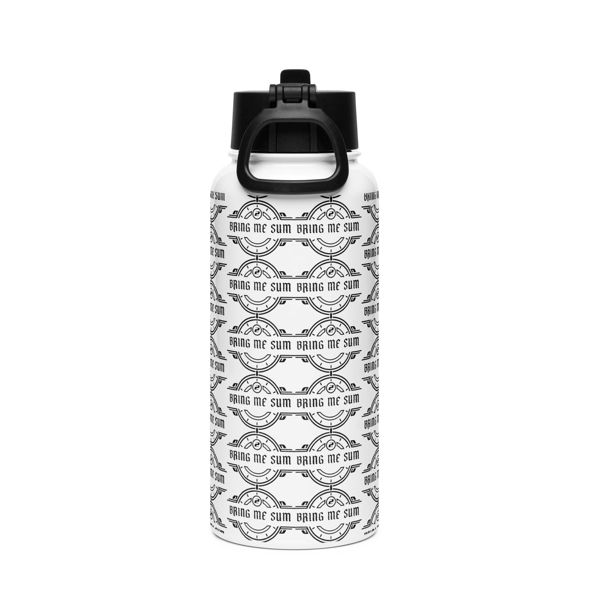 Stainless steel water bottle with a straw lid - Image 2