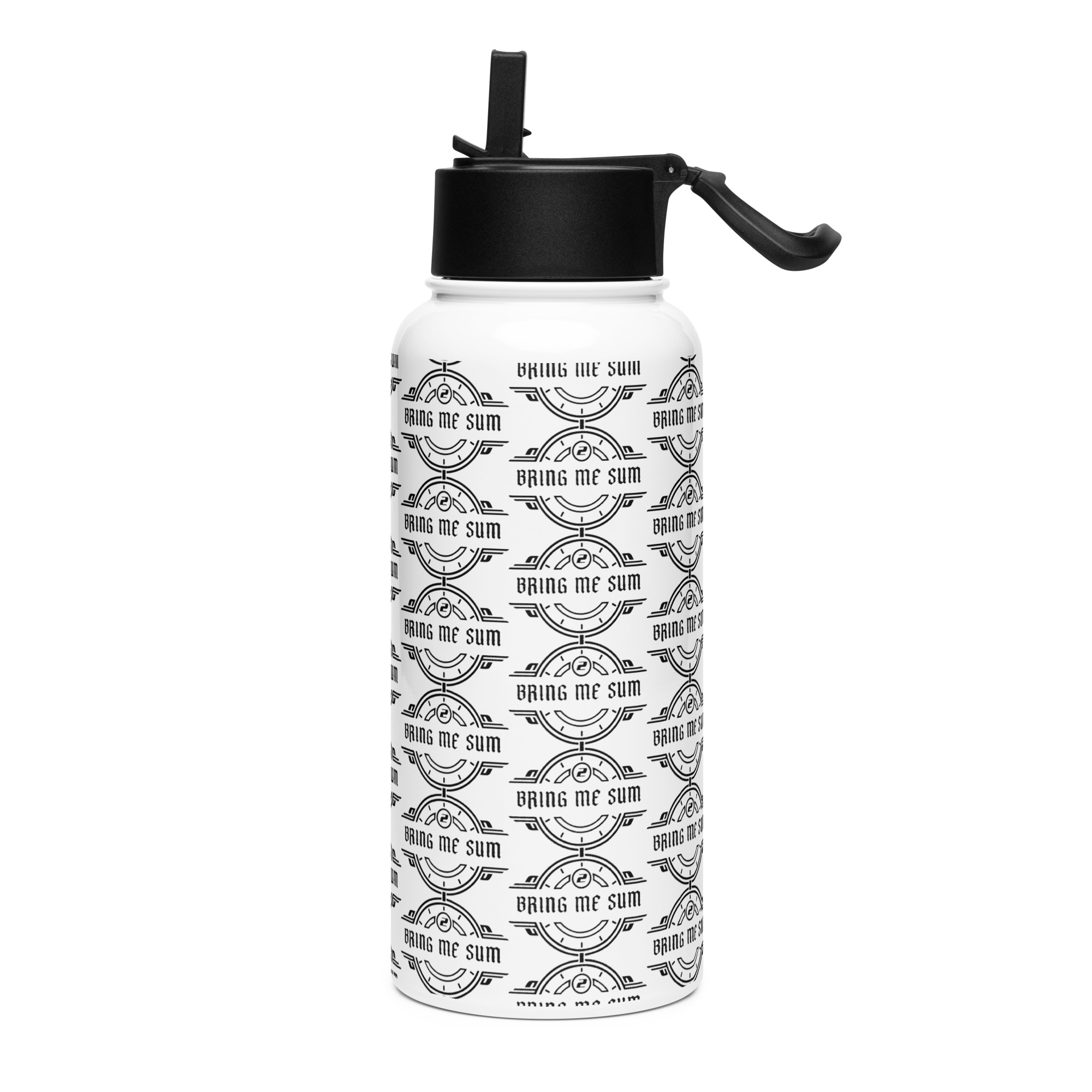 Stainless steel water bottle with a straw lid - Image 3