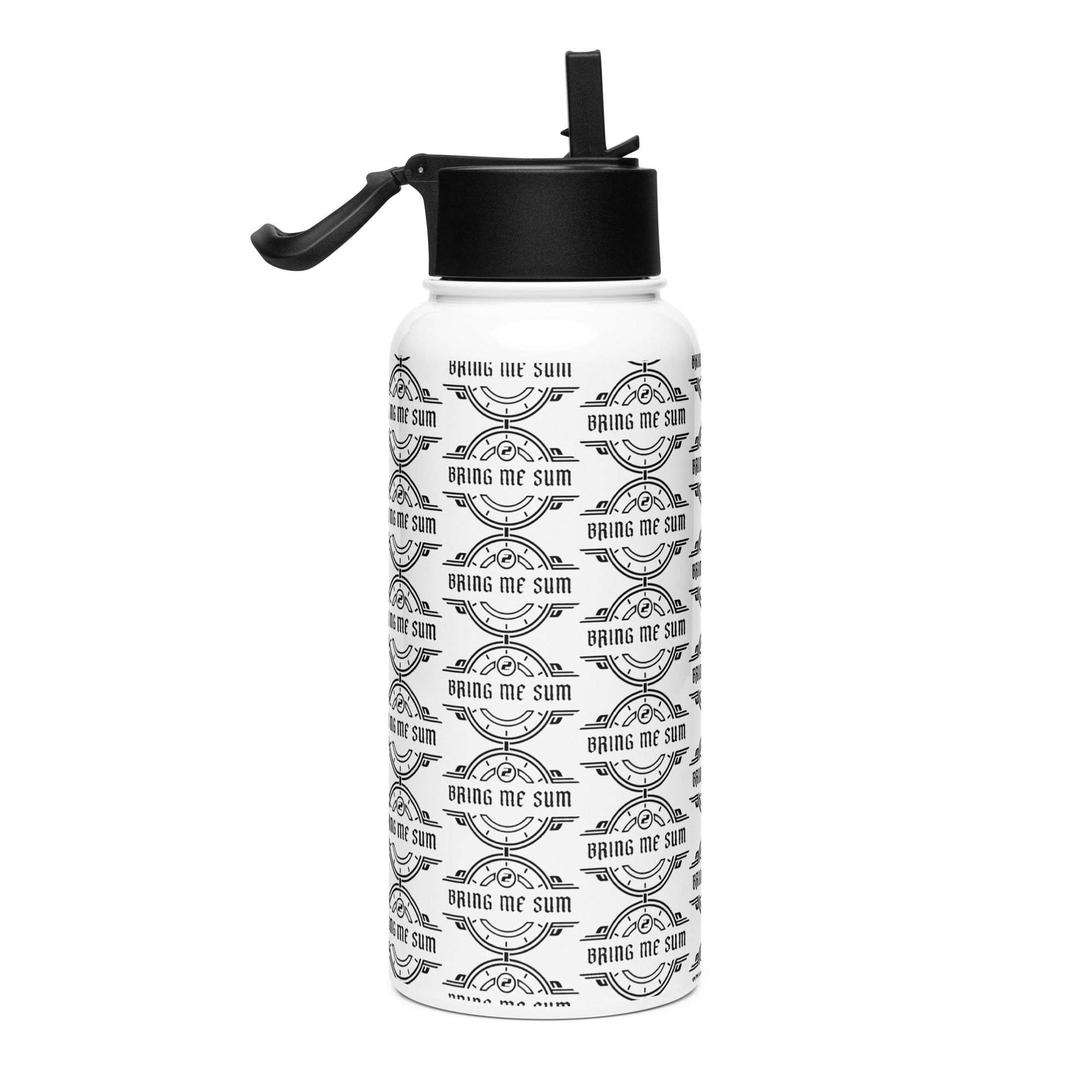 Stainless steel water bottle with a straw lid - Image 4