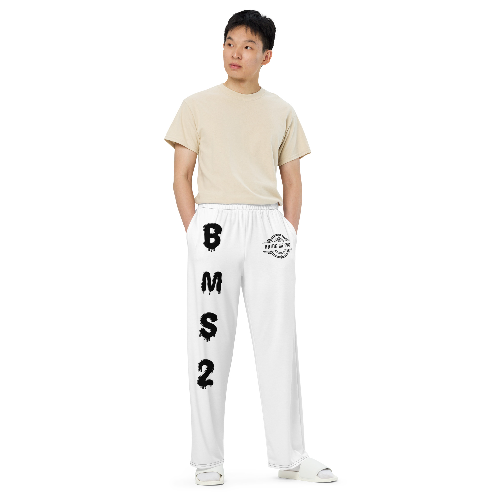 All-over print unisex wide-leg pants - Image 4