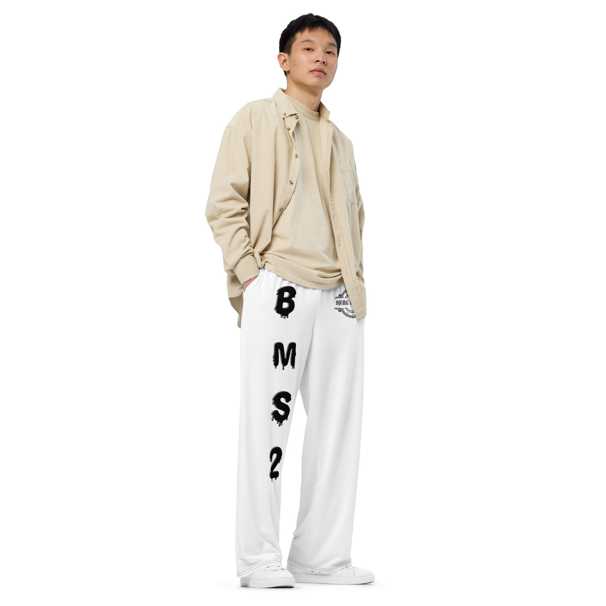 All-over print unisex wide-leg pants - Image 3