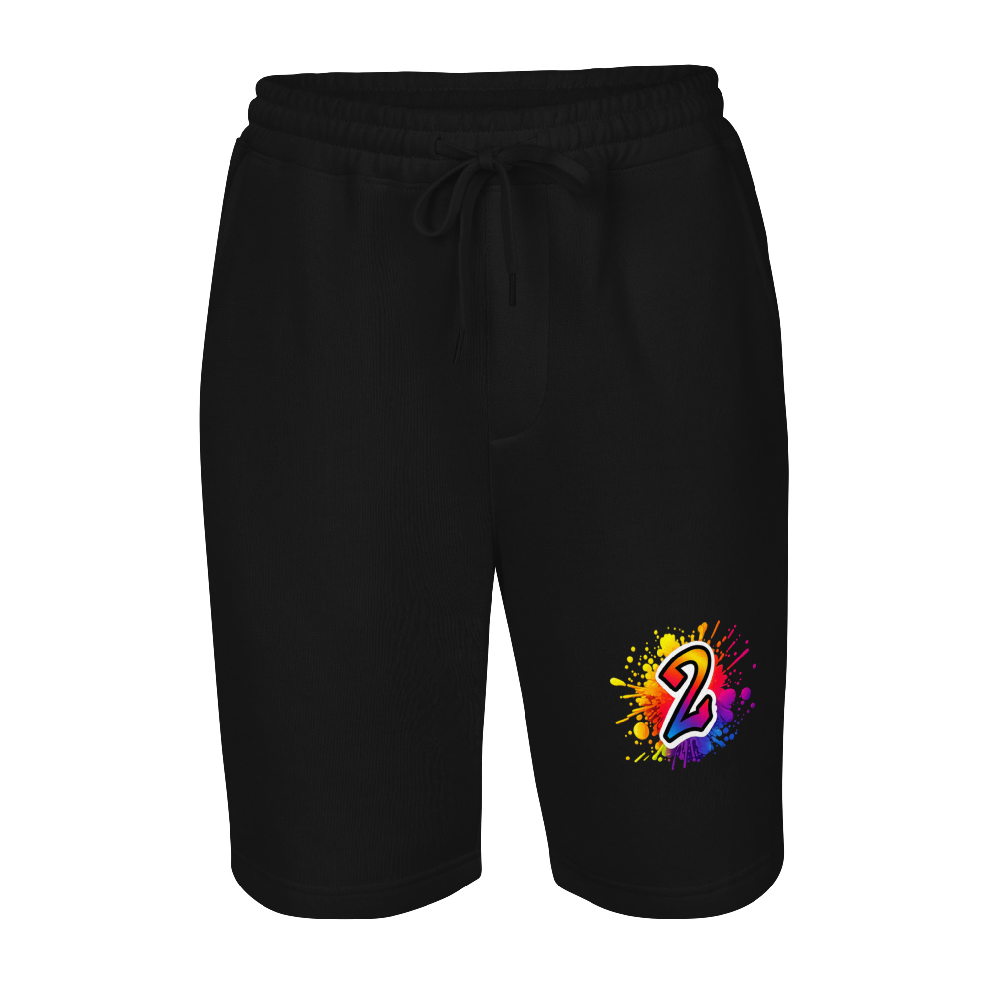 mens-fleece-shorts-black-front-6a2c38124a3cf