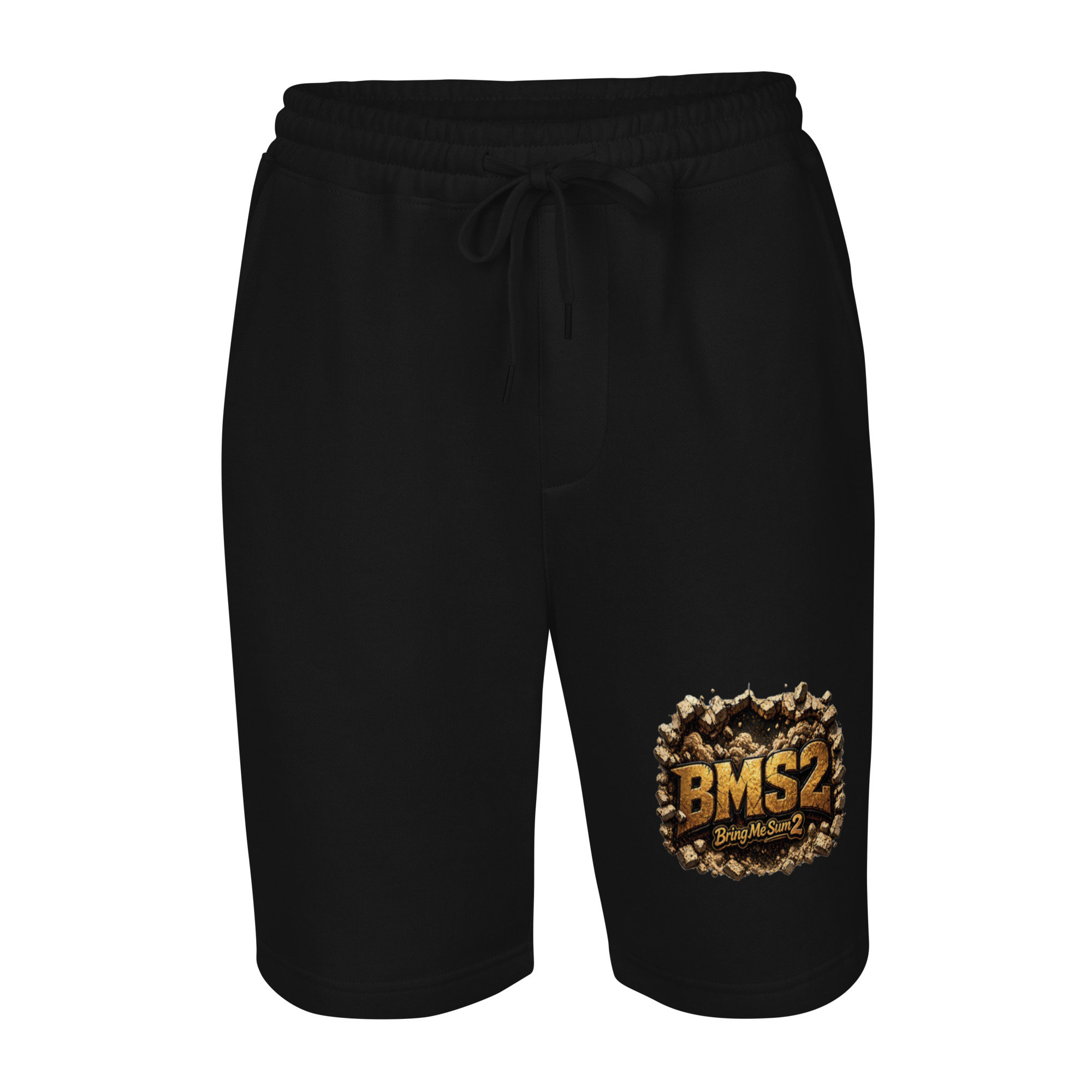 mens-fleece-shorts-black-front-6a2c43271c227
